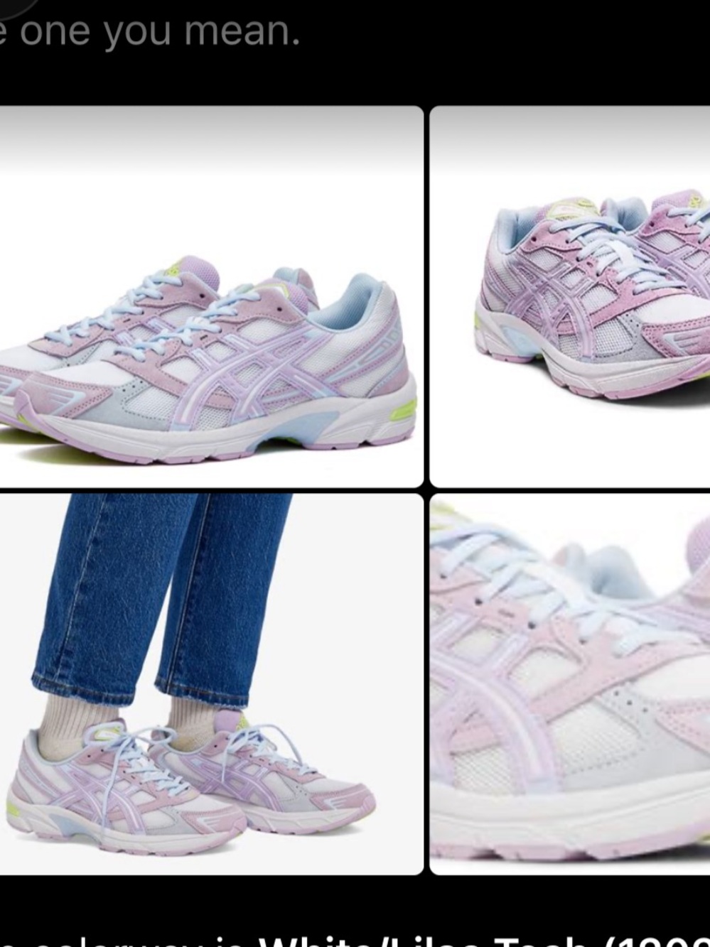 ASICS gel 1130 White and Lilac Tech Women's Sneakers